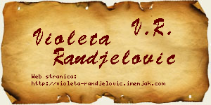 Violeta Ranđelović vizit kartica